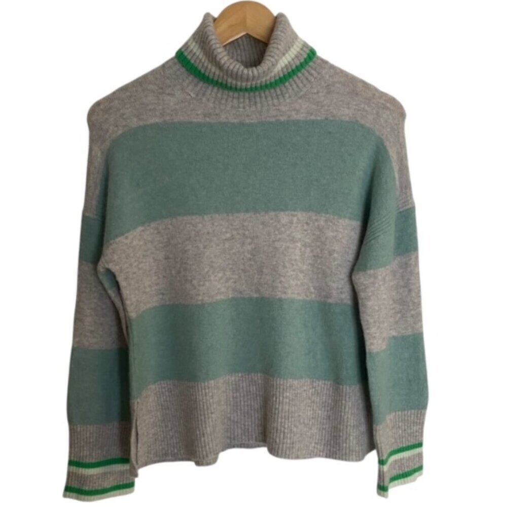 J. Crew Striped Turtleneck Sweater in Supersoft Yarn XSmall